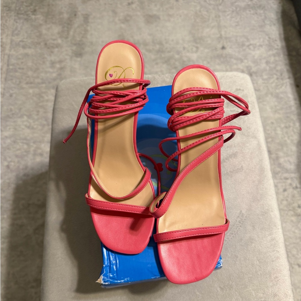 Delicious Pink Strappy Heels